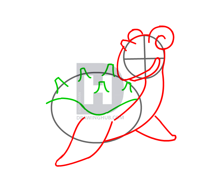 710x662 How To Draw Lapras, Pokemon, Step