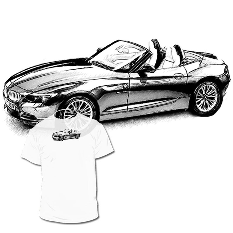 794x794 Bmw Z Drawing T Shirt Your Car Drawing Is Availabl Etsy