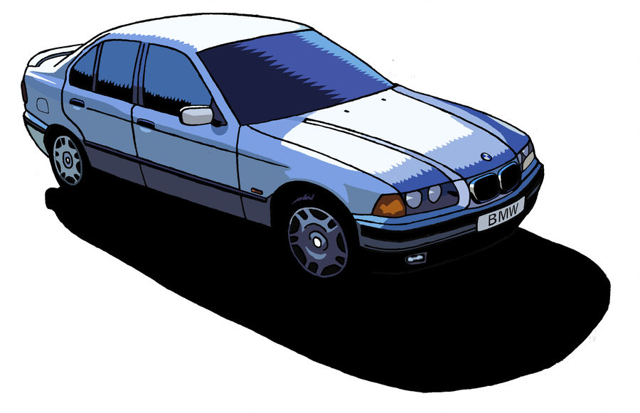 900x581 Cartoonised Bmw