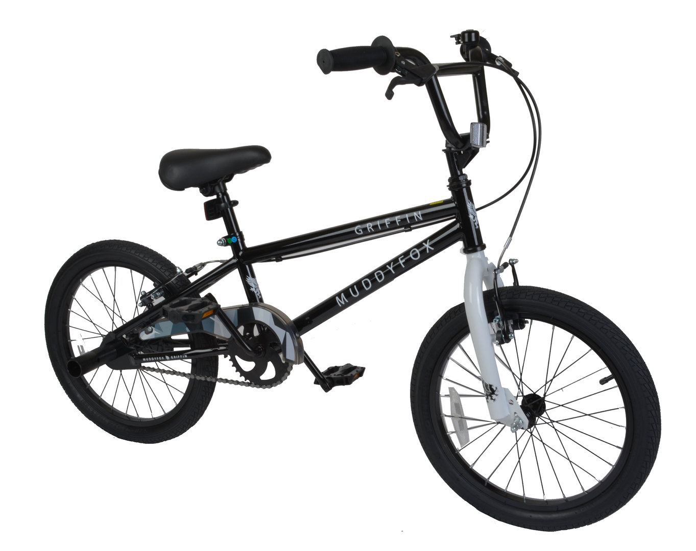 1363x1080 Muddyfox Griffin Bmx Bike With Stunt Pegs In Black And White
