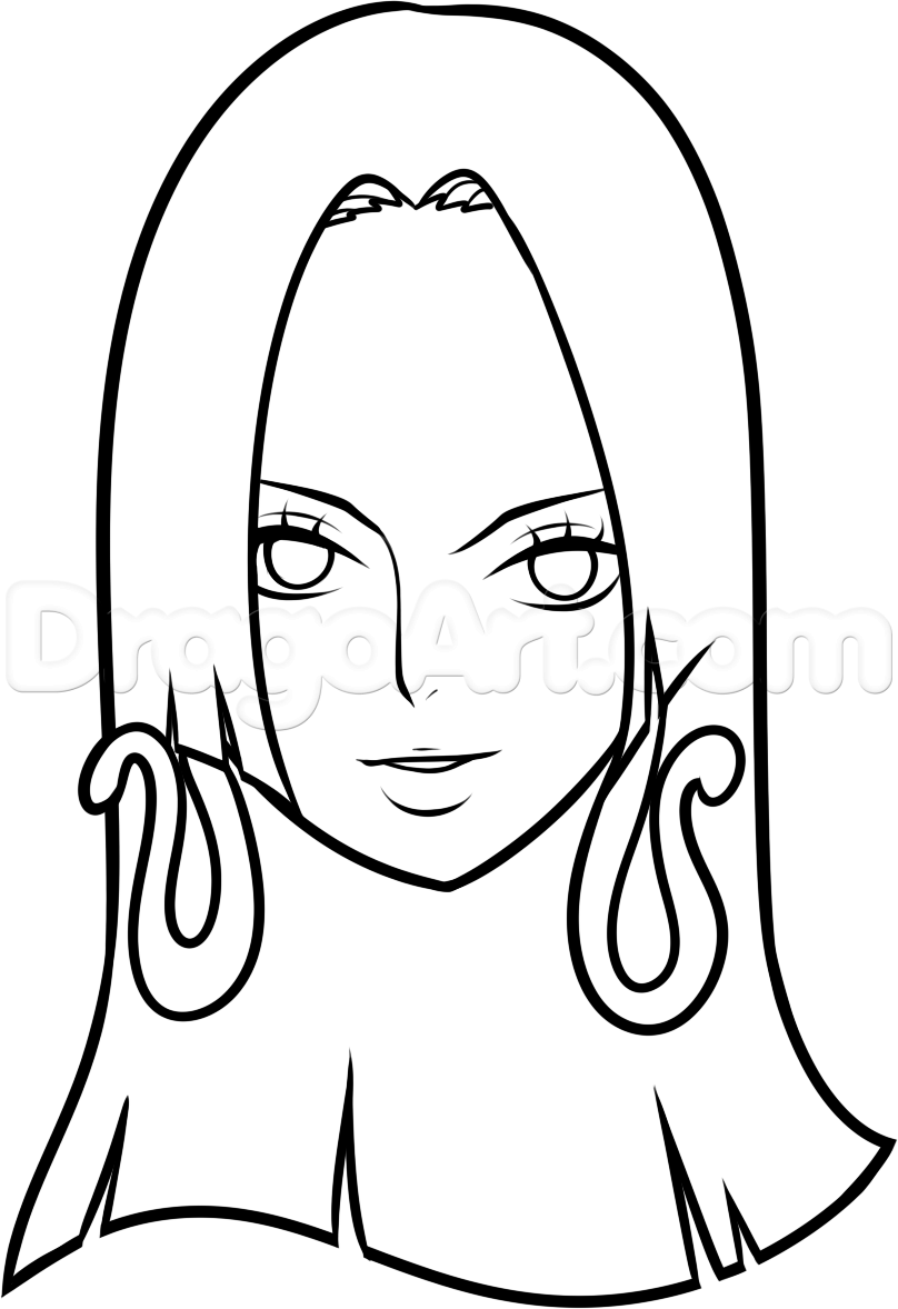 808x1178 Draw Boa Hancock From One Piece, Step