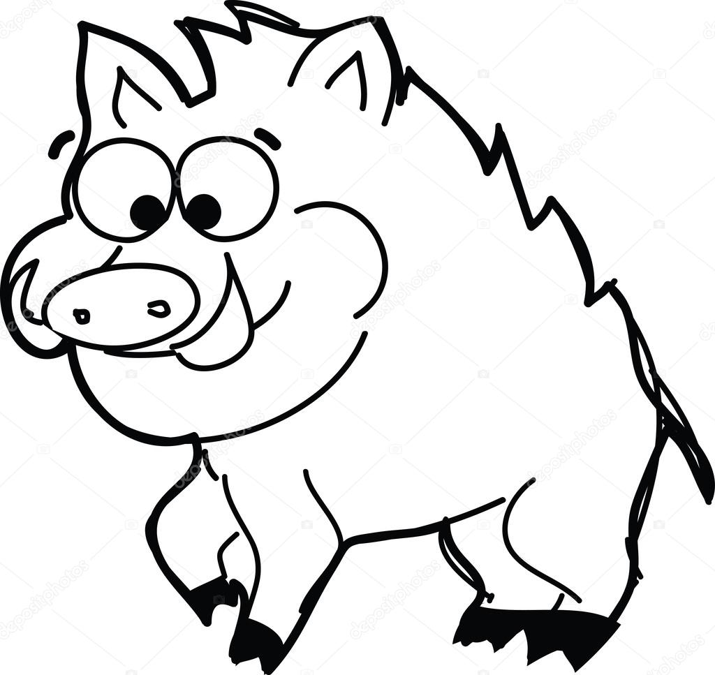 1024x967 Boar Drawing Cute For Free Download
