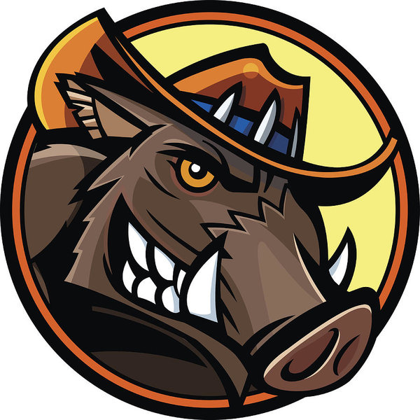 600x600 Wild Boar Head Art Print