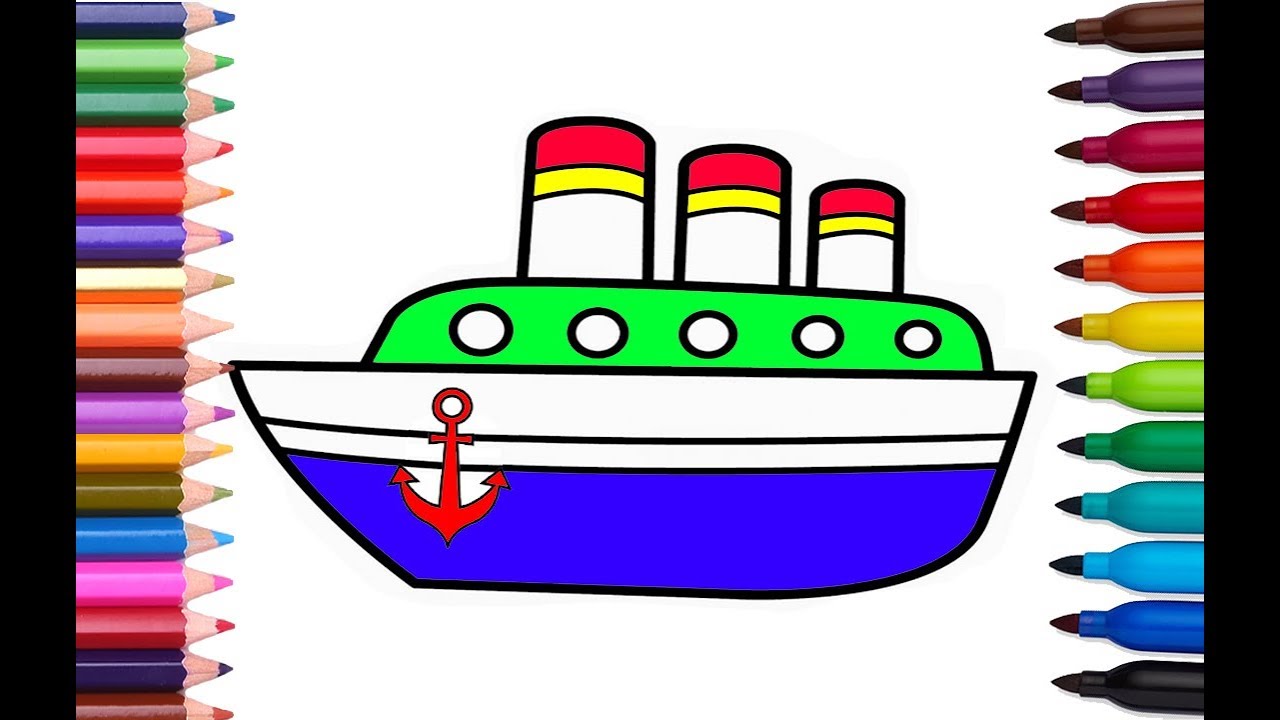 1280x720 Boat And Anchor Coloring