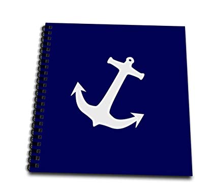 425x386 Db Light Gray Boat Anchor On Navy Blue