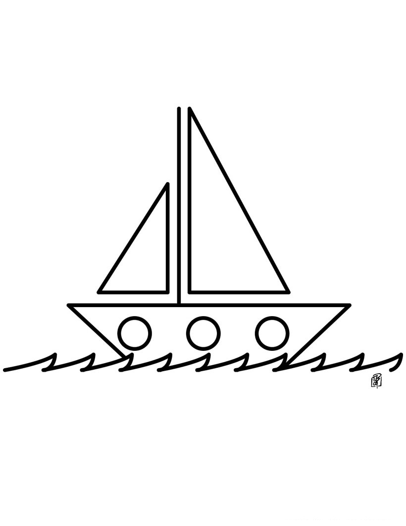 820x1060 Drawing Coloring Pages Of Boat For Kids
