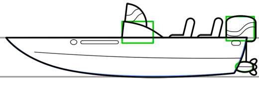 520x182 Cartoon Boat Step