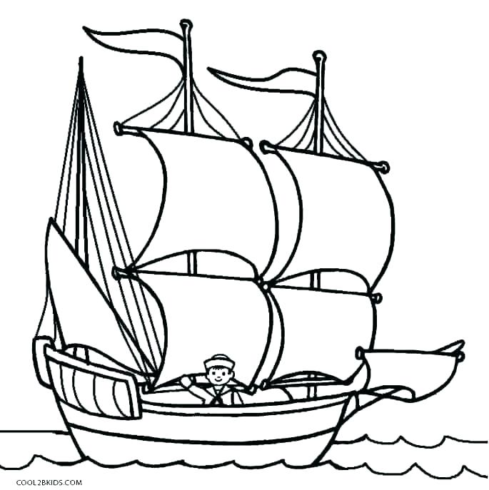 685x687 Mayflower Drawing