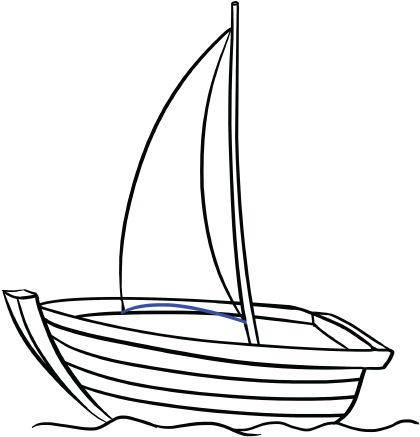 420x437 How To Draw A Boat In A Few Easy Steps Easy Drawing