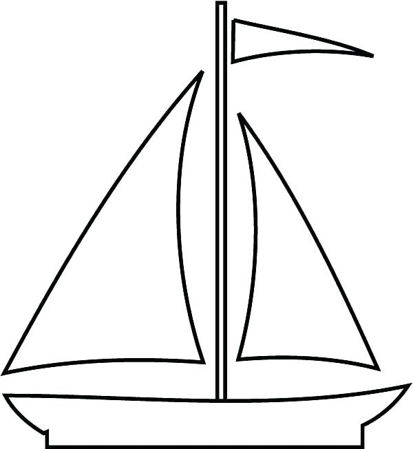 600x652 Stock Vector Hand Drawing Boat With Outline Sailboat