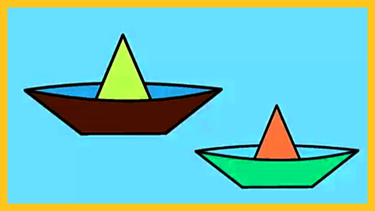 1280x720 Coloring For Kids, How To Color A Paper Boat, Coloring For Kids