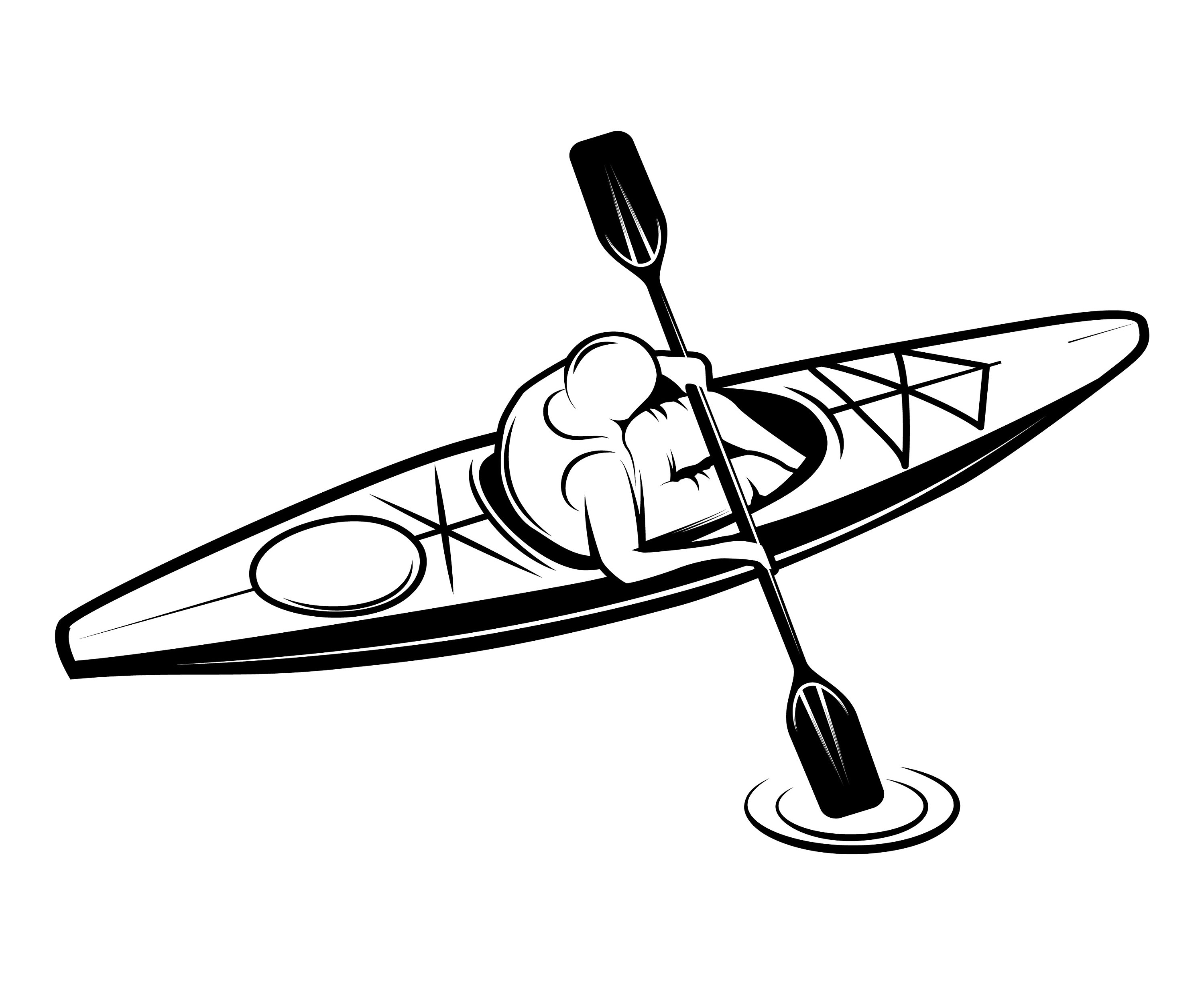 3000x2455 Huge Collection Of 'kayak Drawing' Download More Than Images