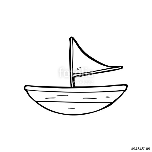 500x500 Line Drawing Cartoon Boat Stock Image And Royalty Free Vector