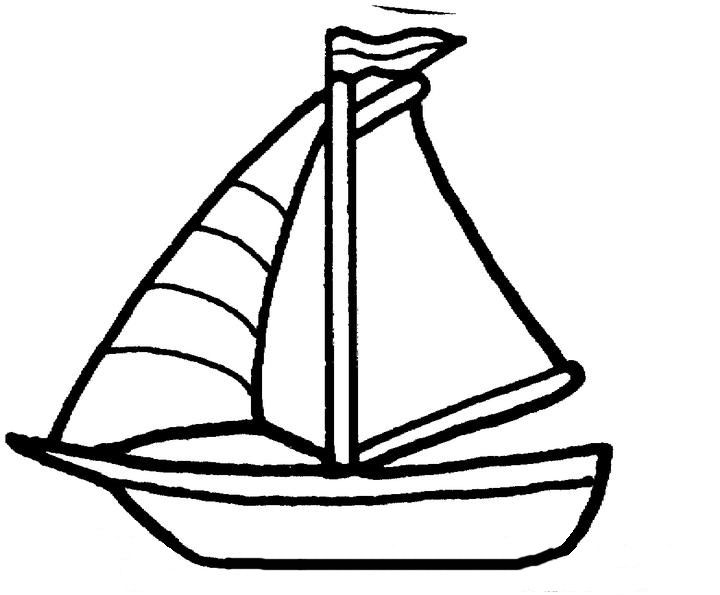 720x595 Sailboat Colouring