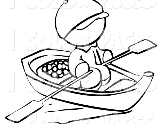 640x480 Row Boat Clipart Outline Sketch