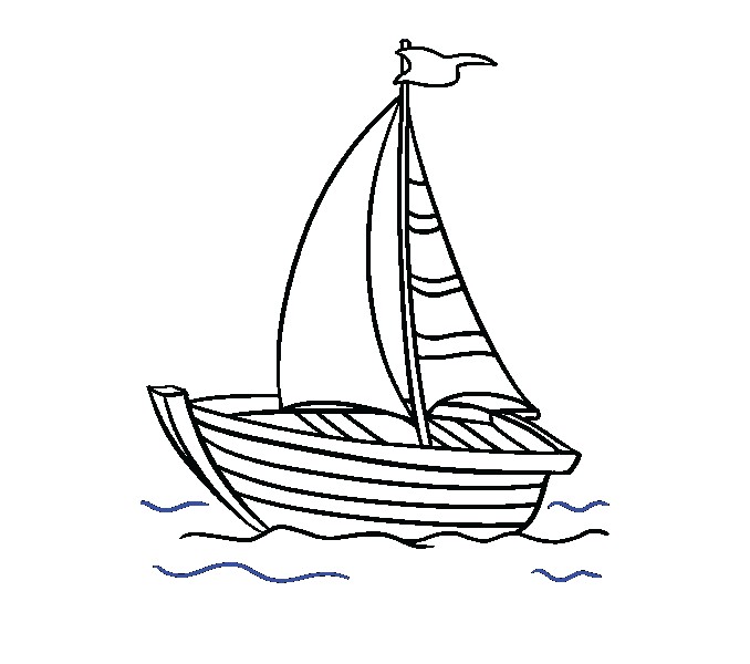 678x600 Simple Boat Drawing