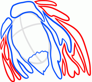 302x269 How To Draw Tribal Bob Marley, Step