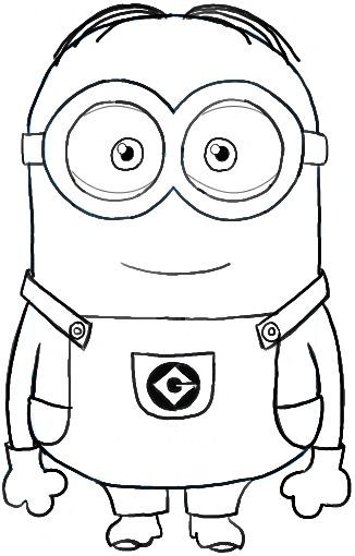 326x510 How To Draw Dave One Of The Minions From Despicable Me Drawing