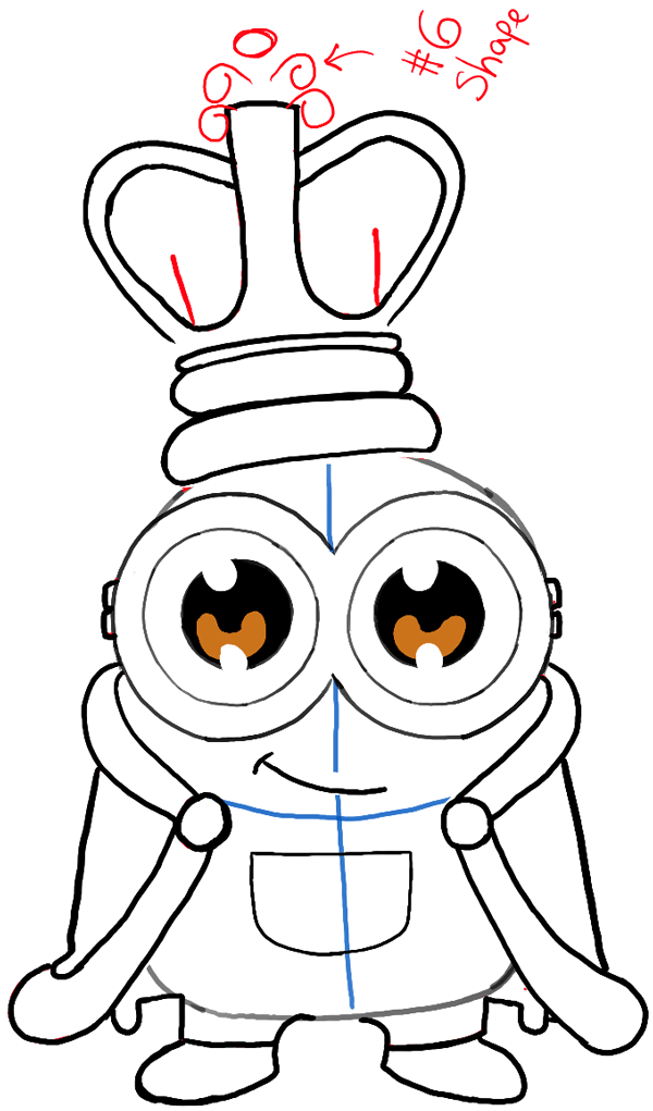 600x1021 King Bob Minion Coloring Page
