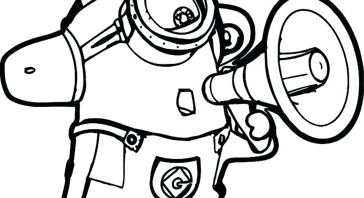 735x400 Coloring Pages Minion