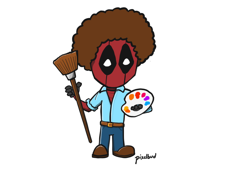 800x600 deadpool bob ross