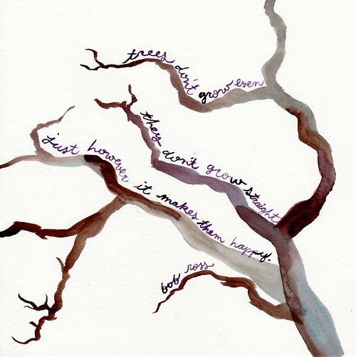 500x502 art painting happiness master post bob ross happy little trees