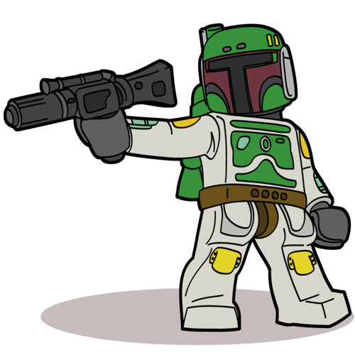 500x500 lego star wars boba fett minifig drawing