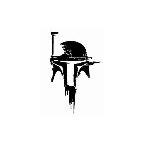 500x500 Star Wars Boba Fett Helmet Decal