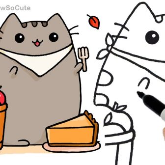 336x336 Dog And Cat Drawing Easy Face Chibi Girl Cartoon Step