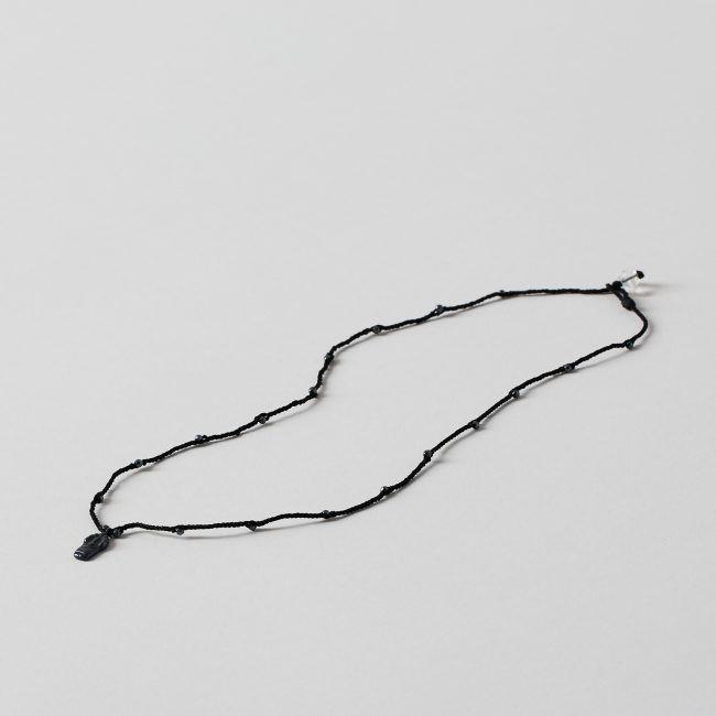 650x650 hematite and herkimer diamond necklace with oxidized silver buddha