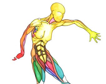 340x270 untitled upward hand original colorful watercolor drawing etsy