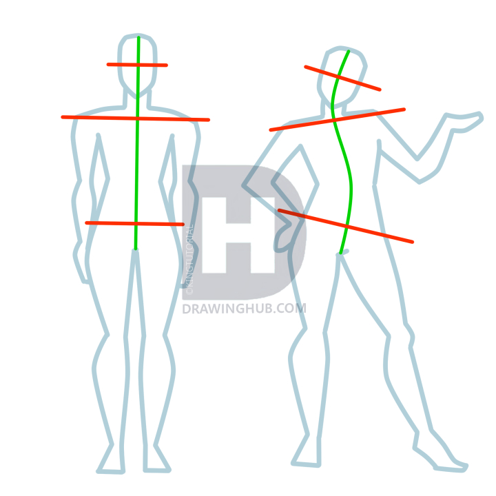 720x720 How To Draw Action Poses, Step