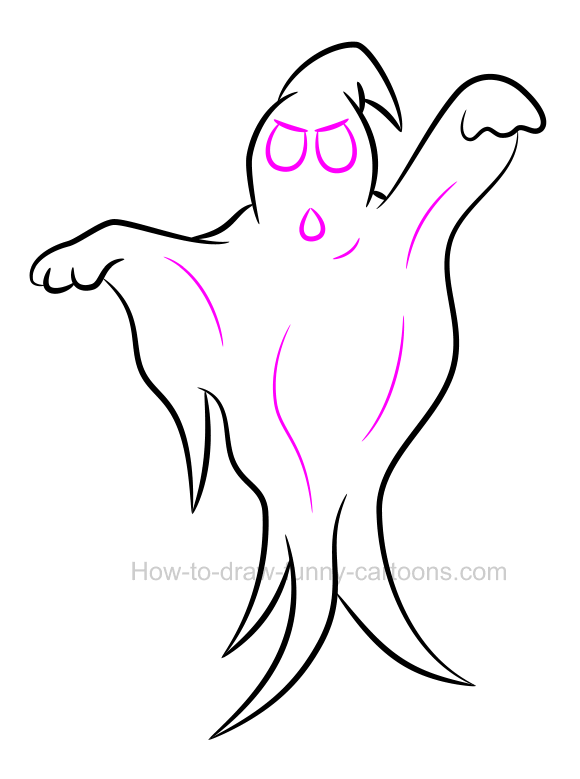 580x779 How To Draw A Ghost Clip Art