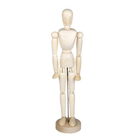 466x466 Prettyia Wooden Wood Figure Manikin Mannequin Human Artist Drawing