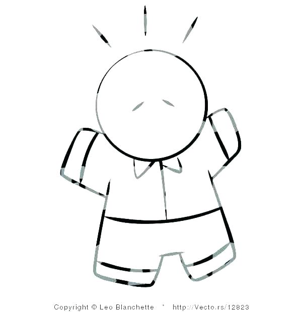 600x620 Traceable Body Shape Color Me Cub Scouts Person Cut Out Flat