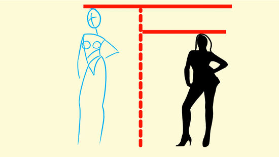 550x309 How To Draw Fashion Figures Steps