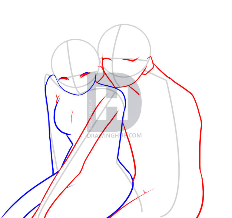 766x720 How To Draw A Boy And Girl, Step