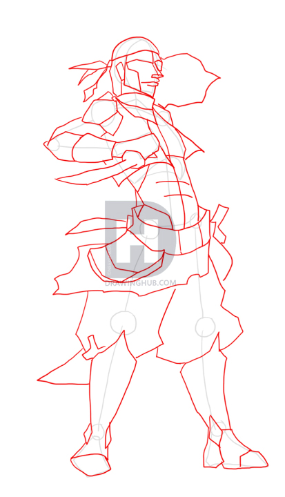 413x720 how to draw a rogue, step