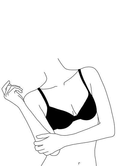 389x550 Woman's Body Line Art Illustration