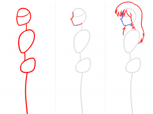 302x226 How To Draw Anime Body Figures, Step