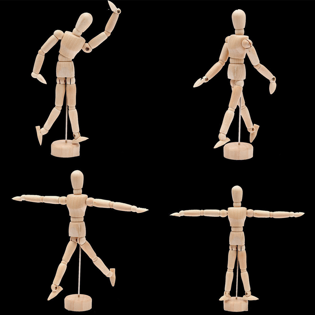 1010x1010 Drawing Model Wooden Human Male Manikin Jointed
