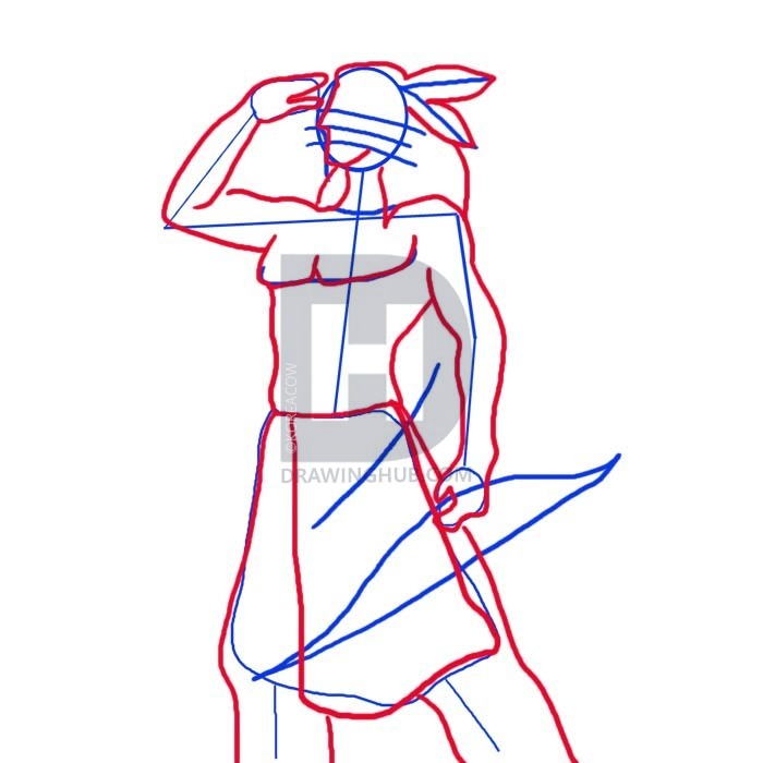 700x700 How To Draw A Indian Warrior, Step