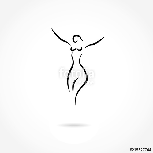 500x500 Woman Shape Body Icon Vector Stock Image And Royalty Free Vector