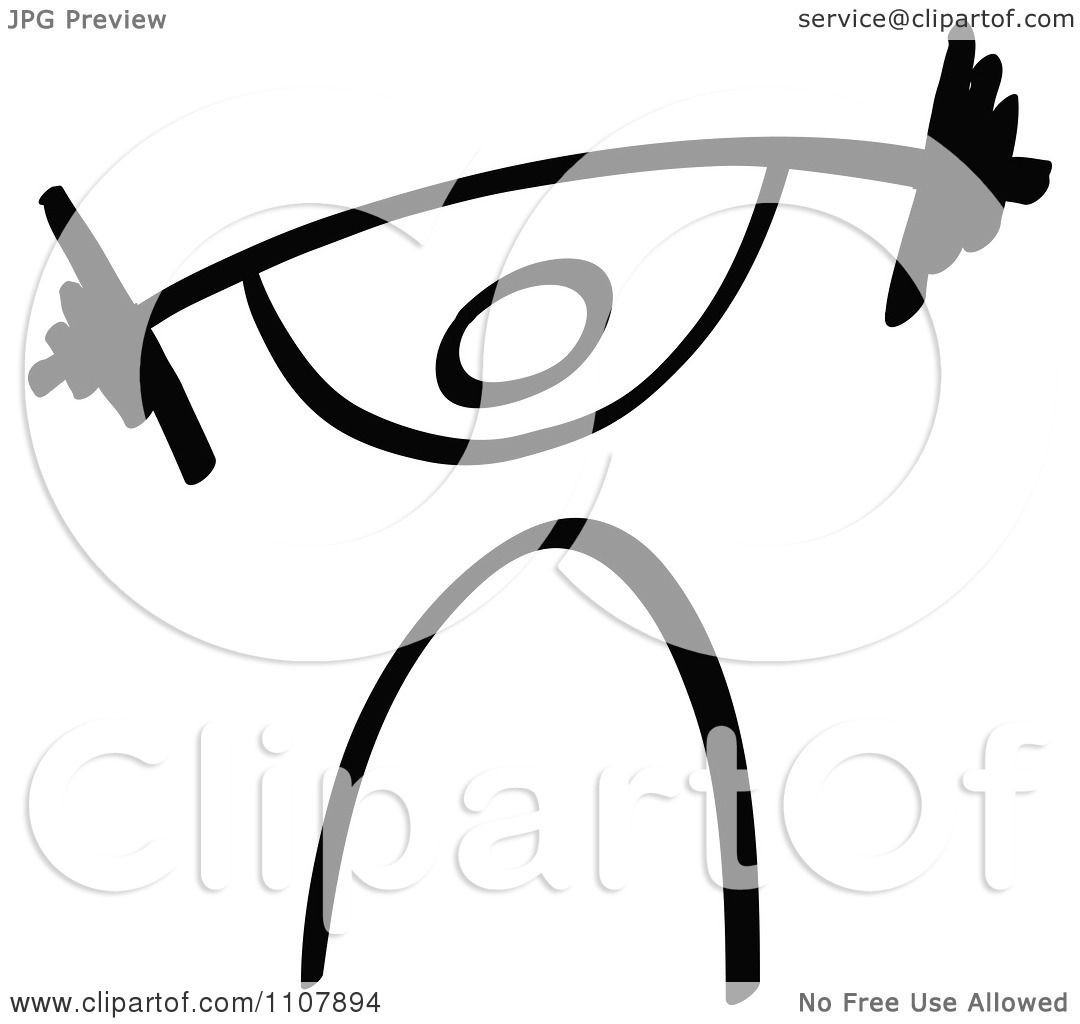1080x1024 Clipart Black And White Stick Drawing Of A Bodybuilder