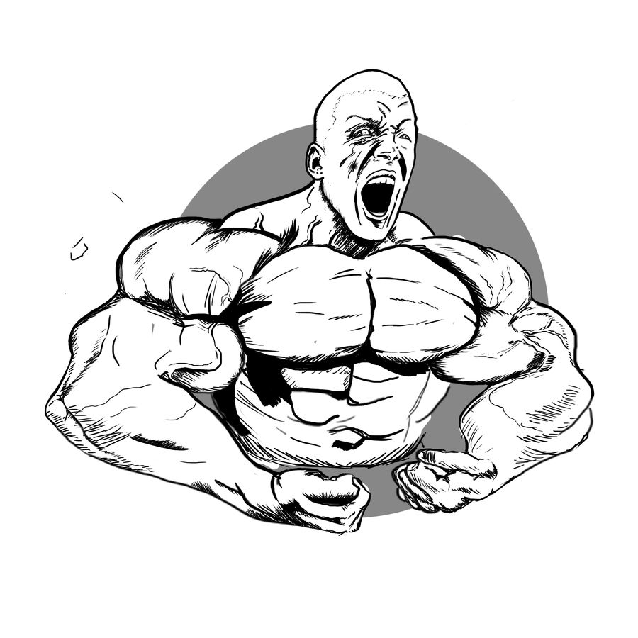 Bodybuilder Drawing | Free download on ClipArtMag