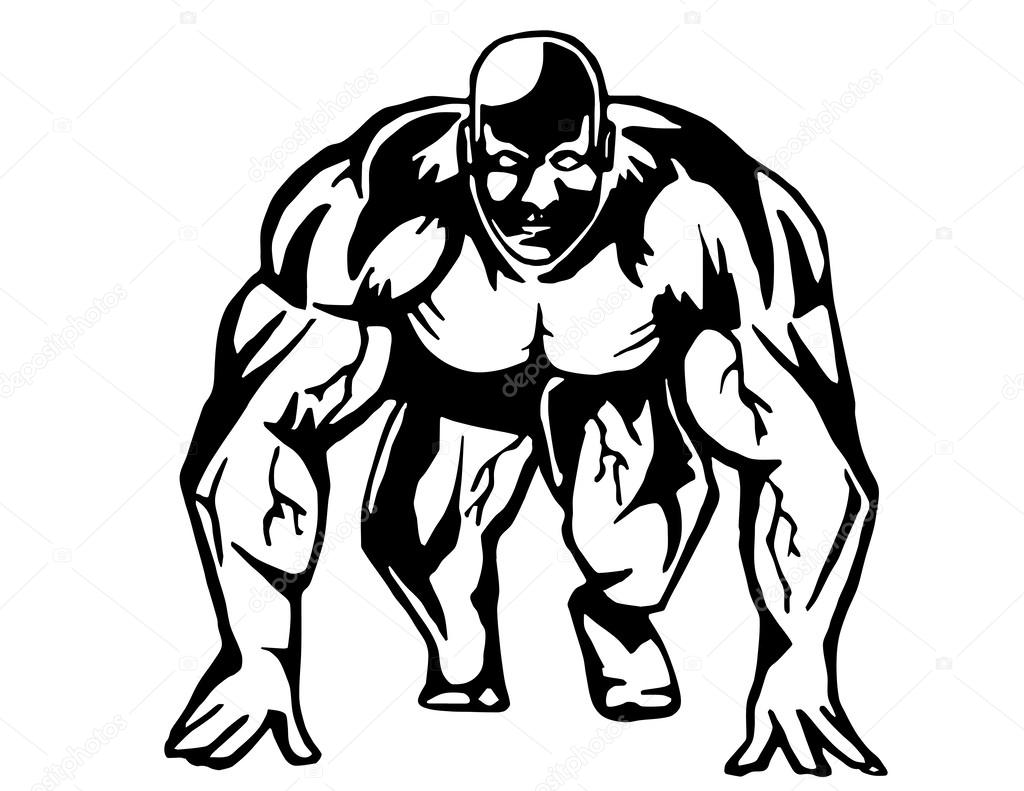 1024x791 gorilla drawing bodybuilding for free download