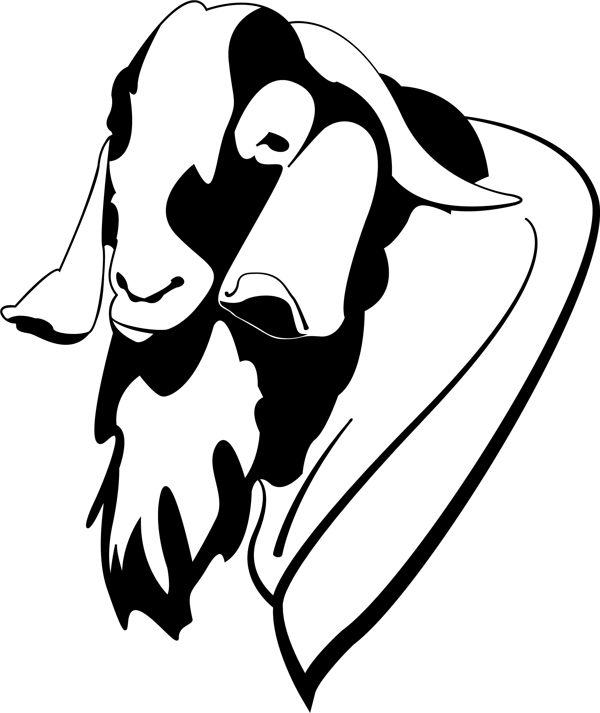 600x713 Boer Goat Head Silhouette