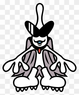 320x385 Ballbusting Drawing Video Game Banner Royalty Free