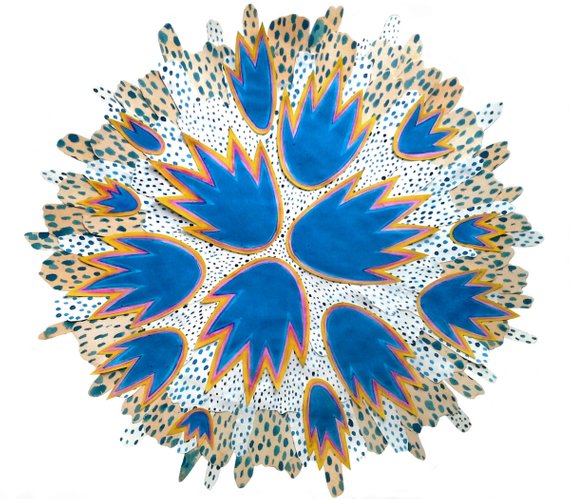 570x499 star original art collage starburst art eclectic etsy