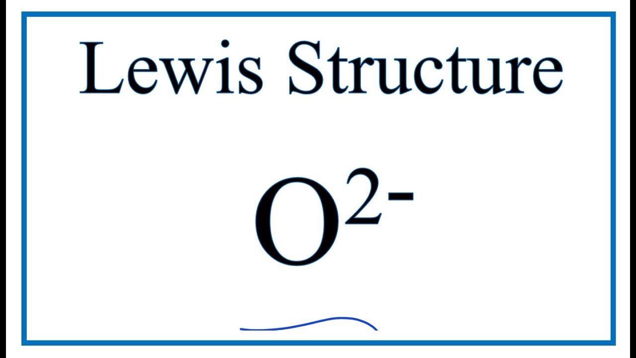 1280x720 How To Draw The Lewis Dot Structure For O